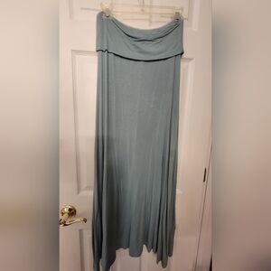 Discount Diva's Boutique Soft Bluegreen Foldover Maxi Skirt